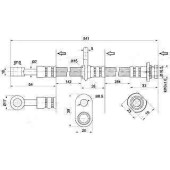 Шланг тормозной передний (Таиланд) SUZUKI ESCUDO / GRAND VITARA 05- лев. <b>SAT ST-51550-65J00</b>
