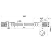 Шланг тормозной задний (Таиланд) SUZUKI ESCUDO / SAMURAI / SJ / SIERRA / VITARA / X-90 88-98 лев.=прав. <b>SAT ST-51560-83031</b>