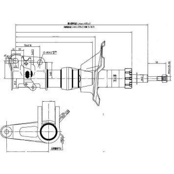 Стойка передняя HONDA (болт 14) CIVIC 01- прав. <b>SAT ST-51605-S5A-N05</b>