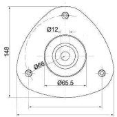 Опора передней стойки HONDA HR-V 98-05 <b>SAT ST-51920-S2H-004</b>