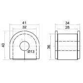 Втулка стабилизатора заднего D=13 HONDA HR-V 98-05 <b>SAT ST-52315-S2H-013</b>