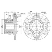 Полуступица перед MITSUBISHI PAJERO IV / MONTERO V87W / V97W 2006- <b>SAT ST-52KWH01</b>