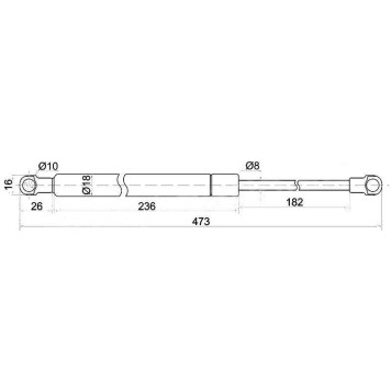 Амортизатор капота LEXUS IS250 05- / Амортизатор багажника TOYOTA CALDINA #ZT24# 02-07 <b>SAT ST-53440-0W100</b>