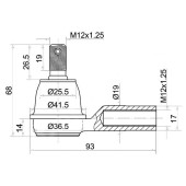 Наконечник рулевой тяги HR-V <b>SAT ST-53540-SX8-T01</b>