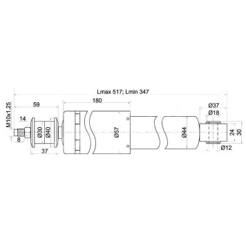 Амортизатор передний KIA BONGO III / HYUNDAI PORTER 4WD 04- лев.=прав. <b>SAT ST-54300-4E400</b>