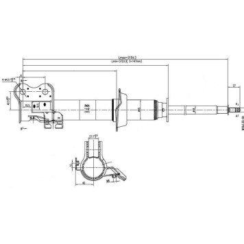 Стойка передняя NISSAN MARCH / MICRA / CUBE 92-02 прав. <b>SAT ST-54302-41B25</b>
