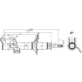 Стойка передняя NISSAN AD / PRESEA / PULSAR / SENTRA / SUNNY / WINGROAD 90-96 прав. <b>SAT ST-54302-4H225</b>