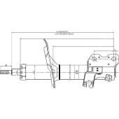 Стойка передняя NISSAN CEFIRO / MAXIMA / TINO / INFINITII30 / I35 98-03 лев. <b>SAT ST-54303-2Y985</b>