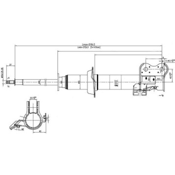 Стойка передняя NISSAN MARCH / MICRA / CUBE 92-02 лев. <b>SAT ST-54303-41B25</b>