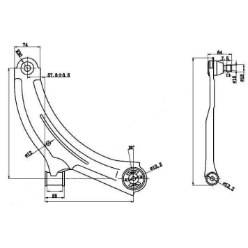Рычаг нижний с шаров. NISSAN BLUEBIRD SYLPHY / CUBE / VANETTE / TIIDA / LATIO / WINGROAD 05- прав. <b>SAT ST-54500-EW000</b>