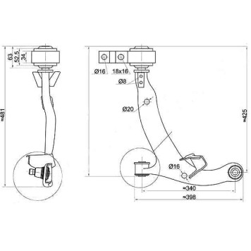 Рычаг нижний с шаров. NISSAN TEANA 03-08 лев. <b>SAT ST-54501-9W20C</b>