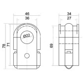Втулка переднего стабилизатора D=22 NISSAN TEANA 31 03-08 <b>SAT ST-54613-9Y002</b>