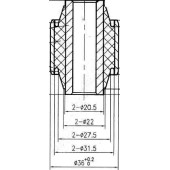Сайленблок задней цапфы NISSAN TEANA 31 / MAXIMA / CIMA <b>SAT ST-55157-AR000</b>