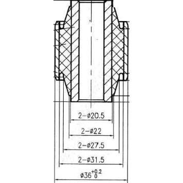 Сайленблок задней цапфы NISSAN TEANA 31 / MAXIMA / CIMA <b>SAT ST-55157-AR000</b>