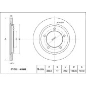 Диск тормозной перед SUZUKI ESCUDO 97-05 <b>SAT ST-55211-65D12</b>