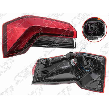 Фонарь задний SKODA RAPID 20- лев. <b>SAT ST-665-19R2L</b>