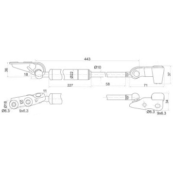 Амортизатор крышки багажника TOYOTA IPSUM ##M2# 01-09 прав. <b>SAT ST-68950-44070</b>