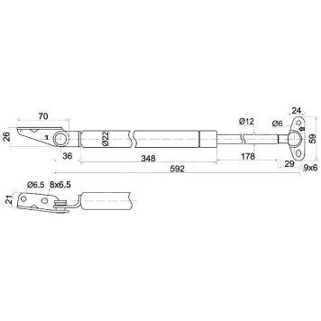 Амортизатор задней двери TOYOTA COROLLA WAG 93-97 лев. <b>SAT ST-68960-19485</b>