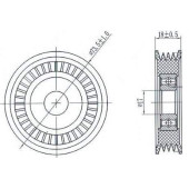 Натяжной ролик приводного ремня SUBARU FORESTER (SF / G) 2,0-2,5 / IMPREZA (GC / D) 1,6-2,5 / LEGACY II-IV 2,0-2 <b>SAT ST-73131-AC000</b>