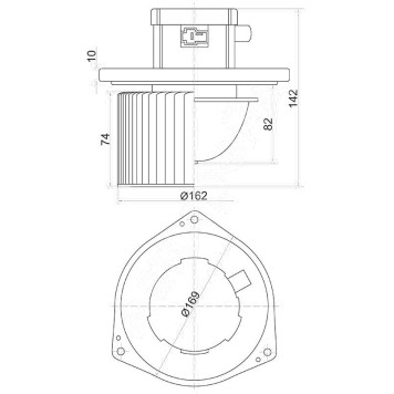 Мотор отопителя салона MITSUBISHI PAJERO SPORT 08- / L200 06- / NISSAN PATROL / SAFARI Y61 97-10 (LHD) <b>SAT ST-7802A105</b>
