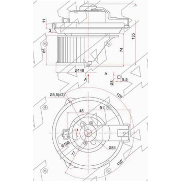 Мотор отопителя салона HONDA CR-V RD1 / 2 / ODYSSEY 95- (правый руль) <b>SAT ST-79310-SX0-003</b>-1