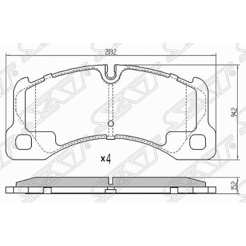 Колодки тормозные перед VOLKSWAGEN TOUAREG 02- / PORSCHE CAYENNE 02-10 / PANAMERA 09- <b>SAT ST-7L0698151M</b>