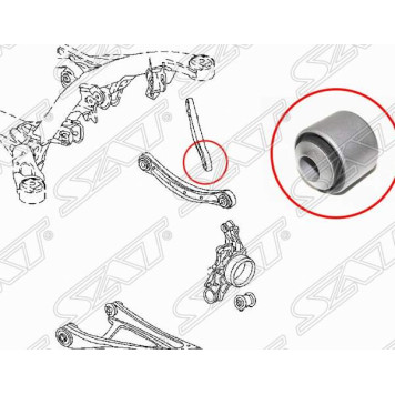 Сайлентблок задней поперечного рычага AUDI Q7 06-15 / VOLKSWAGEN TOUAREG 03- <b>SAT ST-7L8501529A-B2</b>