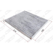 Фильтр салона TOYOTA VITZ / PLATZ 99-05 / FUN CARGO 99-05 / IST 02-07 / COROLLA / FIELDER 00- ( уголь) <b>SAT ST-87139-12010-U</b>