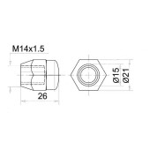 Гайка колесная TOYOTA BB / DUET / CAMI / PASSO / SPARKY 04- <b>SAT ST-90049-11073</b>