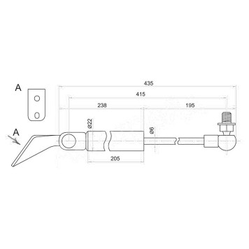 Амортизатор крышки багажника NISSAN TIIDA C11 04-14 прав. <b>SAT ST-90450-EL00A</b>-2