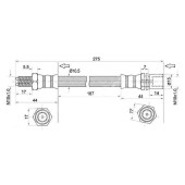 Шланг тормозной передний (Таиланд) TOYOTA LAND CRUISER PRADO 84-96 мост / CHASER / CRESTA / MARK2 88-92 <b>SAT ST-90931-01015</b>