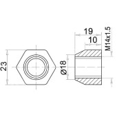 Гайка колесная задн. прав. TOYOTA DYNA / TOYOACE G15 / HIACE 85-95 <b>SAT ST-90942-01004</b>