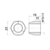 Гайка колесная задн. лев. TOYOTA DYNA / TOYOACE G15 / HIACE 85-95 <b>SAT ST-90942-01009</b>