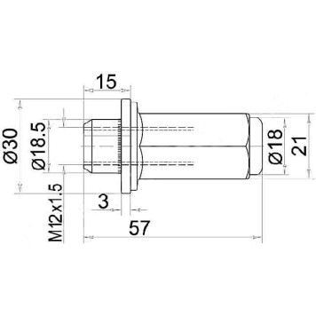 Гайка колесная TOYOTA CELICA / COROLLA / SOARER / SUPRA / LITE / TOWN / MASTER / HIACE / WINDOM <b>SAT ST-90942-01050</b>
