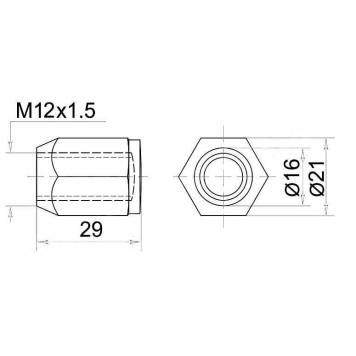 Гайка колесная хром TOYOTA FJ CRUISER / HARRIER / SURF / KLUGER / SIENNA / TACOMA / TUNDRA 97- <b>SAT ST-90942-01104</b>