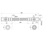 Шланг тормозной передний (Таиланд) TOYOTA DYNA 200 / TOYOACE G25 84-02 / LAND CRUISER PRADO 90- лев.=прав. <b>SAT ST-90947-02470</b>