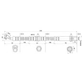 Шланг тормозной передний (Таиланд) TOYOTA DYNA 150 / TOYOACE G15 95-01 / HIACE 86-01 лев.=прав. промежут. <b>SAT ST-90947-02522</b>