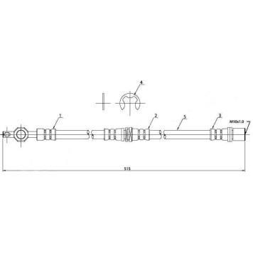 Шланг тормозной передний (Таиланд) TOYOTA COROLLA / SPRINTER / LVN / TRN / CARIB 87-95 лев.=прав. <b>SAT ST-90947-02532</b>