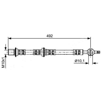 Шланг тормозной задний (Таиланд) Toyota Corona / Carina 87-92 KH-43197передний (колесо) <b>SAT ST-90947-02565</b>