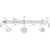 Шланг тормозной передний (Таиланд) TOYOTA CHASER / CRESTA / MARK2 88-92 / CROWN 95-01 лев.=прав. <b>SAT ST-90947-02570</b>