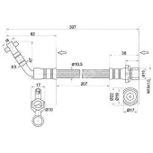 Шланг тормозной задний (Таиланд) TOYOTA EMINA / LUCIDA / PREVIA 90-99 лев.=прав. <b>SAT ST-90947-02605</b>