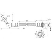 Шланг тормозной передний (Таиланд) TOYOTA LAND CRUISER 90-92 лев. <b>SAT ST-90947-02612</b>