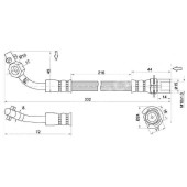 Шланг тормозной передний (Таиланд) TOYOTA LAND CRUISER 90-92 прав. <b>SAT ST-90947-02613</b>