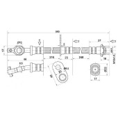Шланг тормозной передний (Таиланд) TOYOTA CAMRY / VISTA 90-94 прав. <b>SAT ST-90947-02623</b>