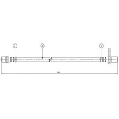 Шланг тормозной задний (Таиланд) TOYOTA CALDINA / CARINA / CORONA 92-96 лев. <b>SAT ST-90947-02694</b>
