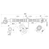 Шланг тормозной задний (Таиланд) TOYOTA CAMRY / VISTA 92-98 лев. <b>SAT ST-90947-02706</b>