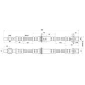 Шланг тормозной передний (Таиланд) TOYOTA LITE / TOWNACE 92-96 лев.=прав. <b>SAT ST-90947-02722</b>