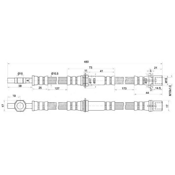 Шланг тормозной передний (Таиланд) TOYOTA LITE / TOWNACE 92-96 лев.=прав. <b>SAT ST-90947-02722</b>
