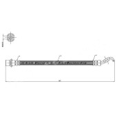 Шланг тормозной передний (Таиланд) TOYOTA CHASER / CRESTA / MARK2 2WD лев.=прав. 92-01 <b>SAT ST-90947-02735</b>