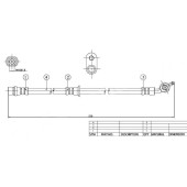 Шланг тормозной передний (Таиланд) TOYOTA AVALON / CAMRY / SCEPTER / WINDOM / LEXUS ES300 91-98 лев. <b>SAT ST-90947-02736</b>